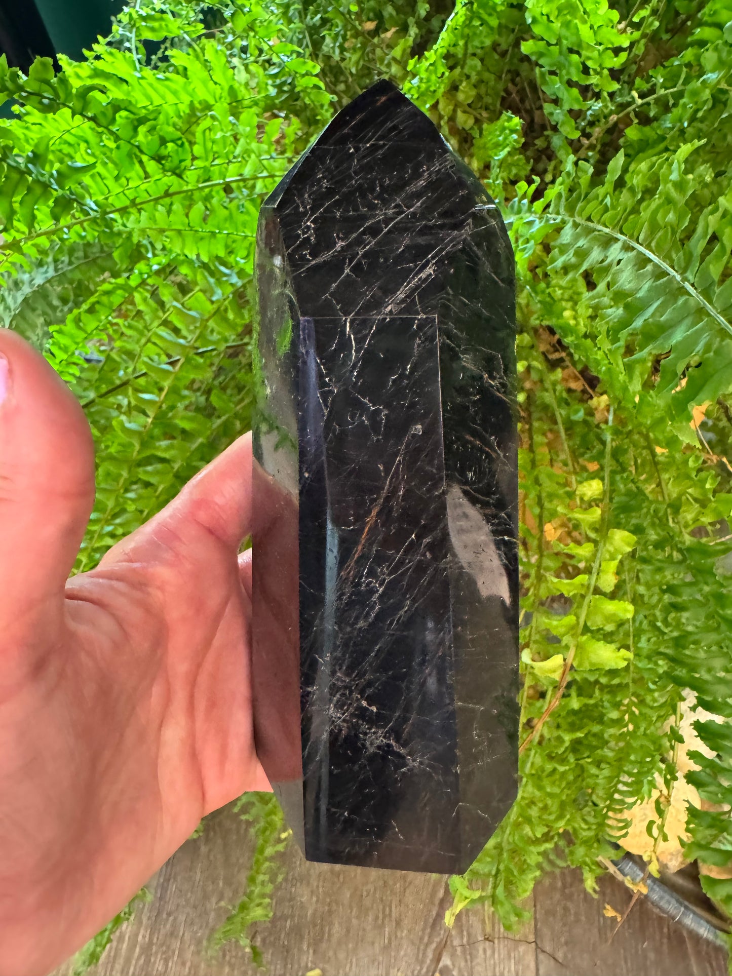 Black Tourmaline Tower 1.84 lbs Brazil - Moon Room Shop and Wellness