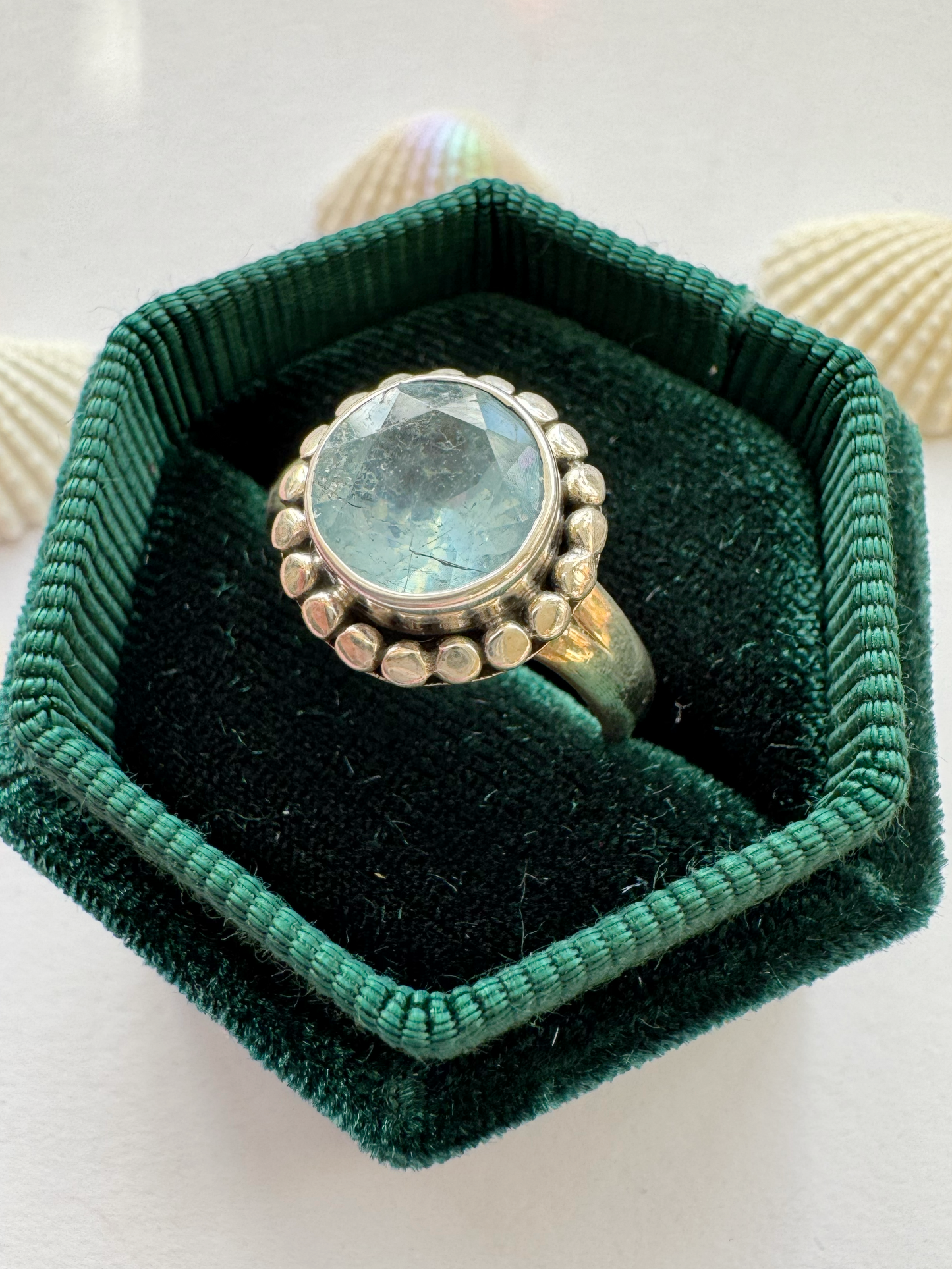 Aquamarine Sterling Silver Ring Size 8 - Moon Room Shop and Wellness