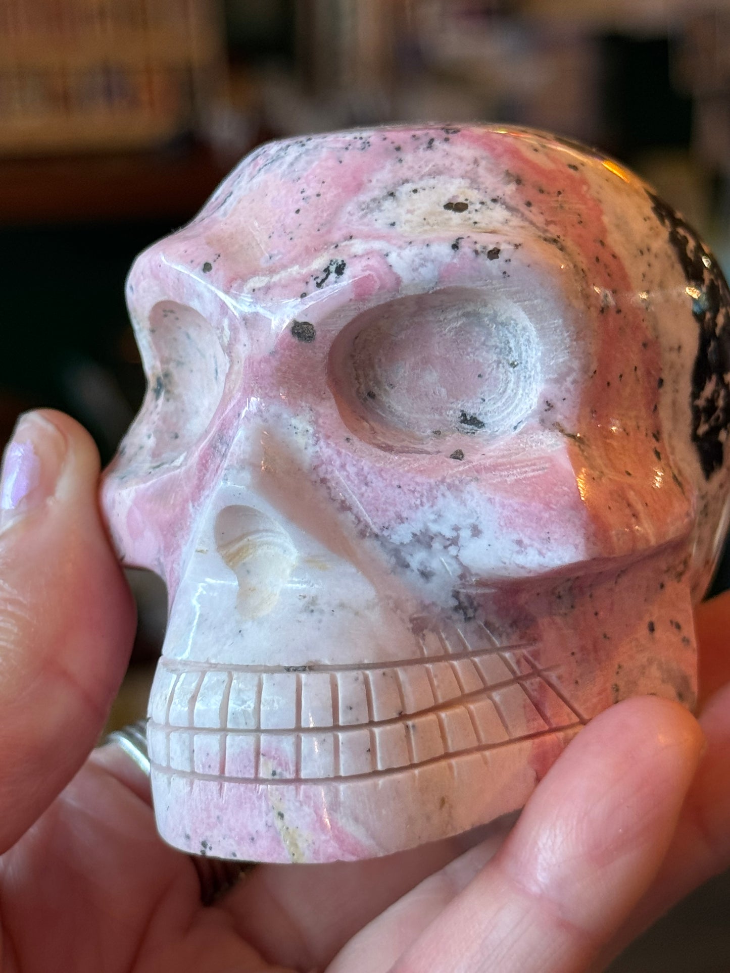 Rhodonite Skull -426 g- Peru - Moon Room Shop and Wellness