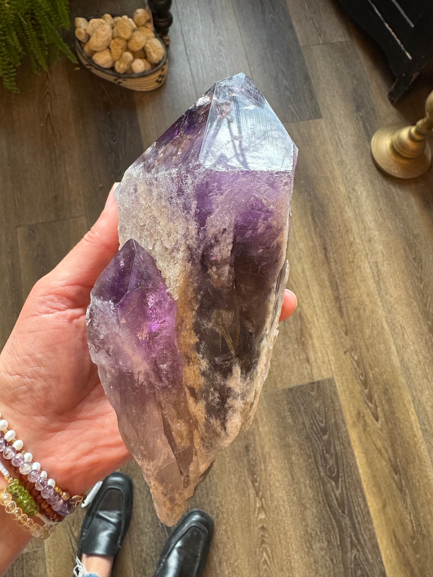 Amethyst Double Point Spear Dragons Tooth Spear 2.75 lb - Moon Room Shop and Wellness
