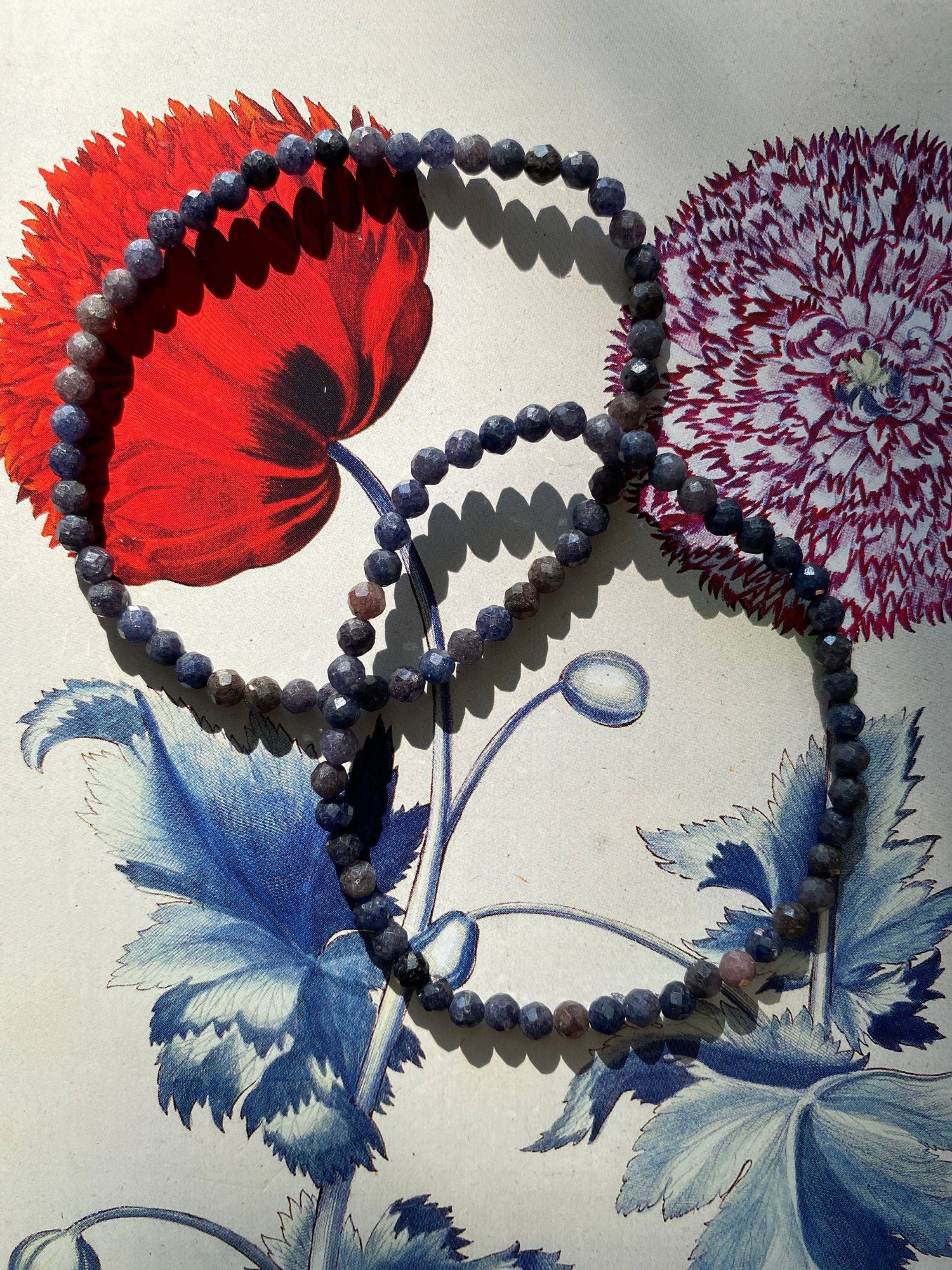Sapphire Stretch Bracelet 4 mm - Moon Room Shop and Wellness