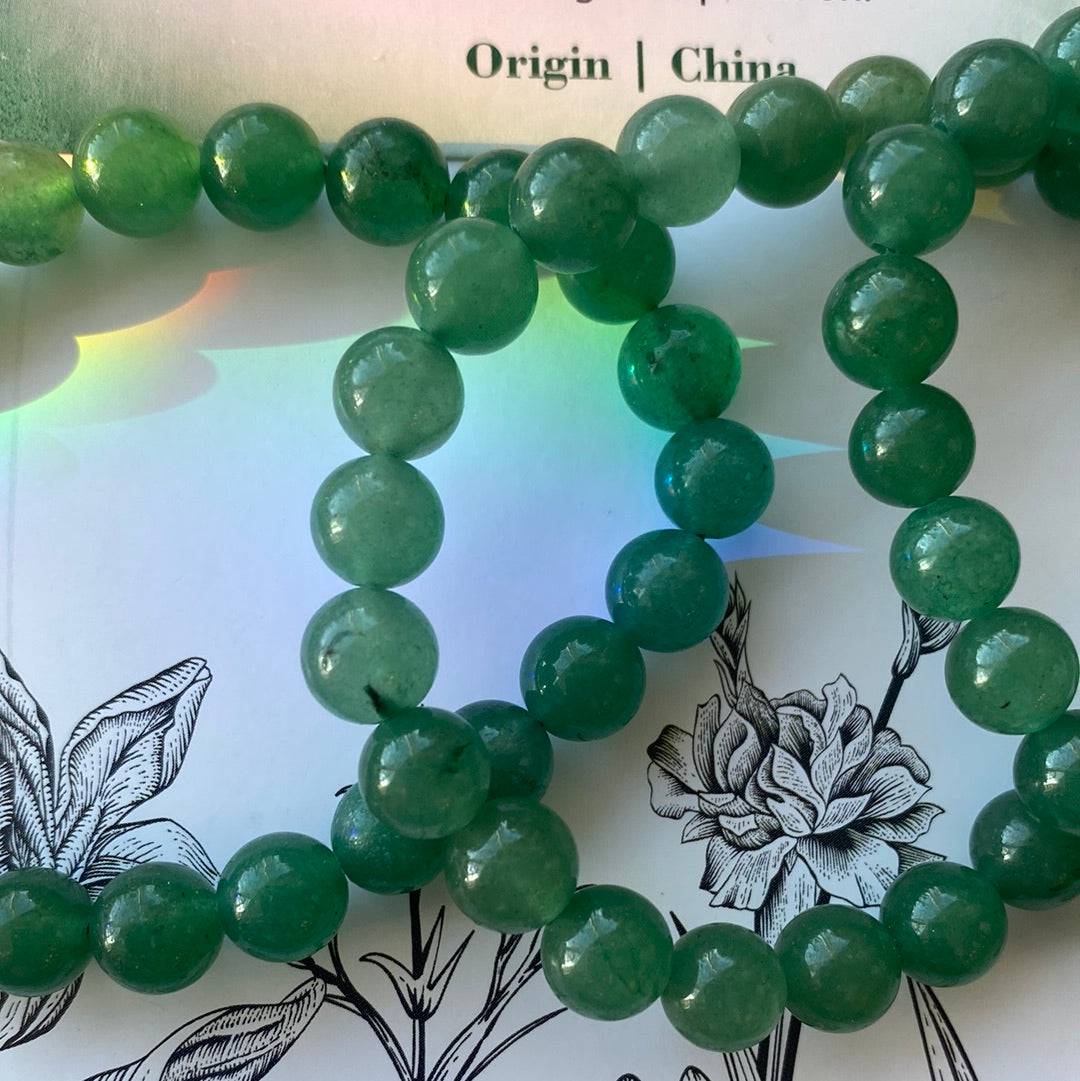 Green Aventurine Stretch Bracelet 8 mm - Moon Room Shop and Wellness