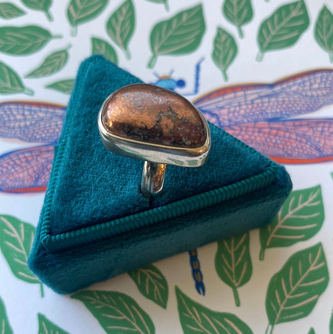 Copper Dolomite Sterling Silver Ring - Moon Room Shop and Wellness