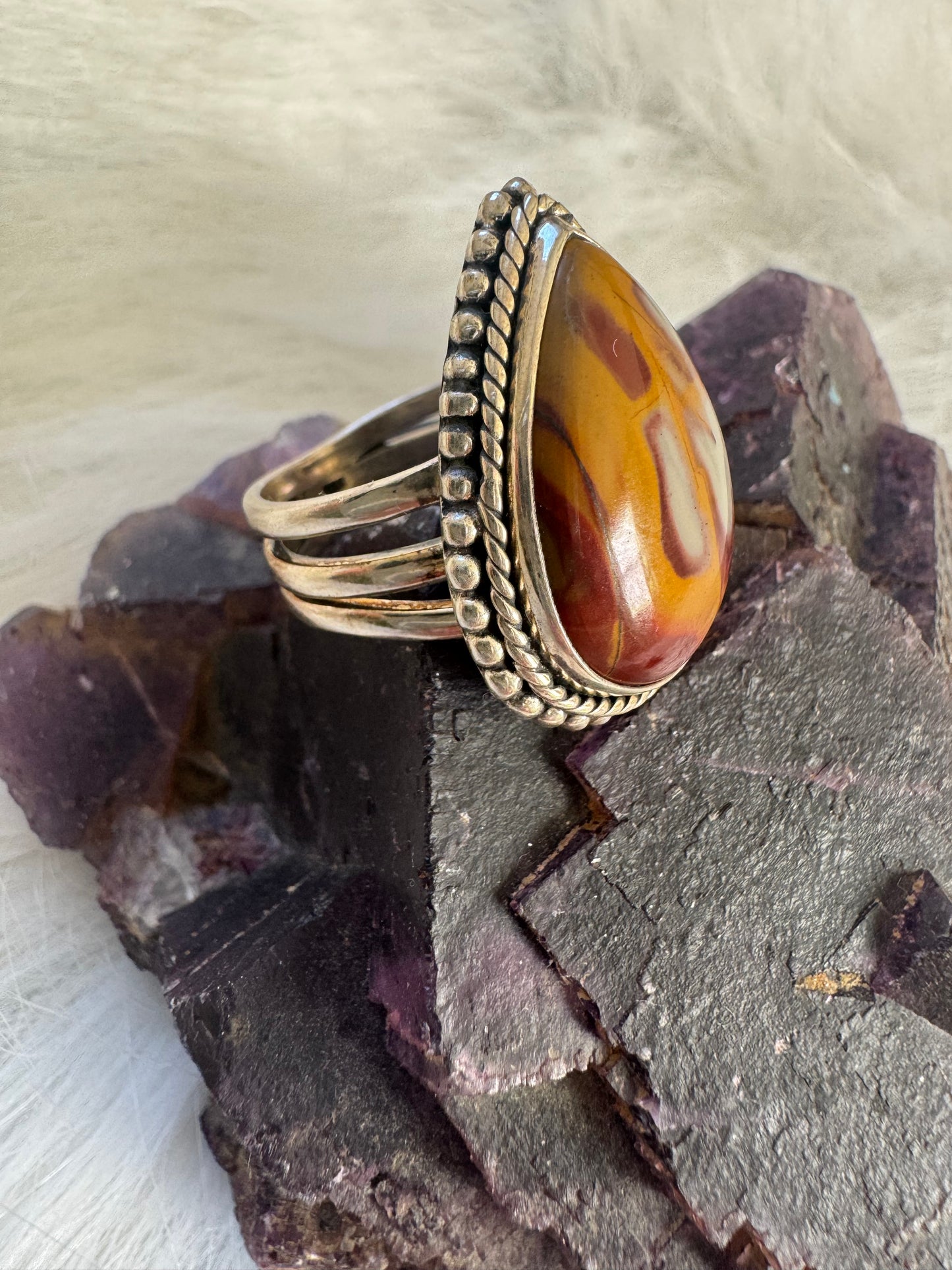 Noreena Jasper 925 Sterling Silver Ring Size 7.75 - Moon Room Shop and Wellness