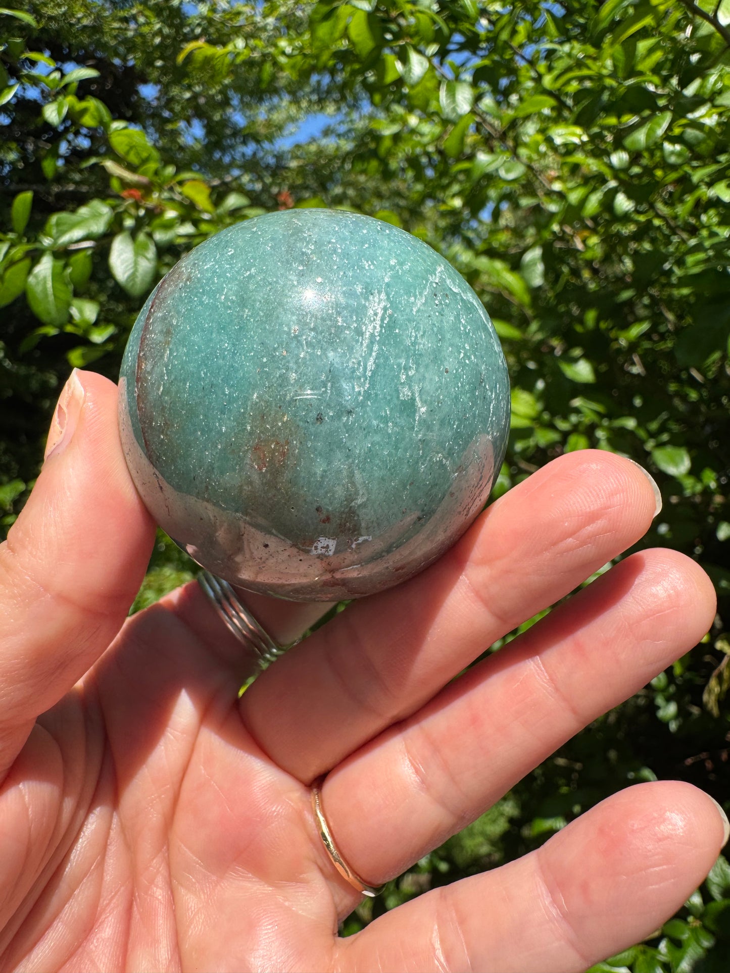 Green Aventurine Beautiful Sphere - Brazil 208 g - Moon Room Shop and Wellness