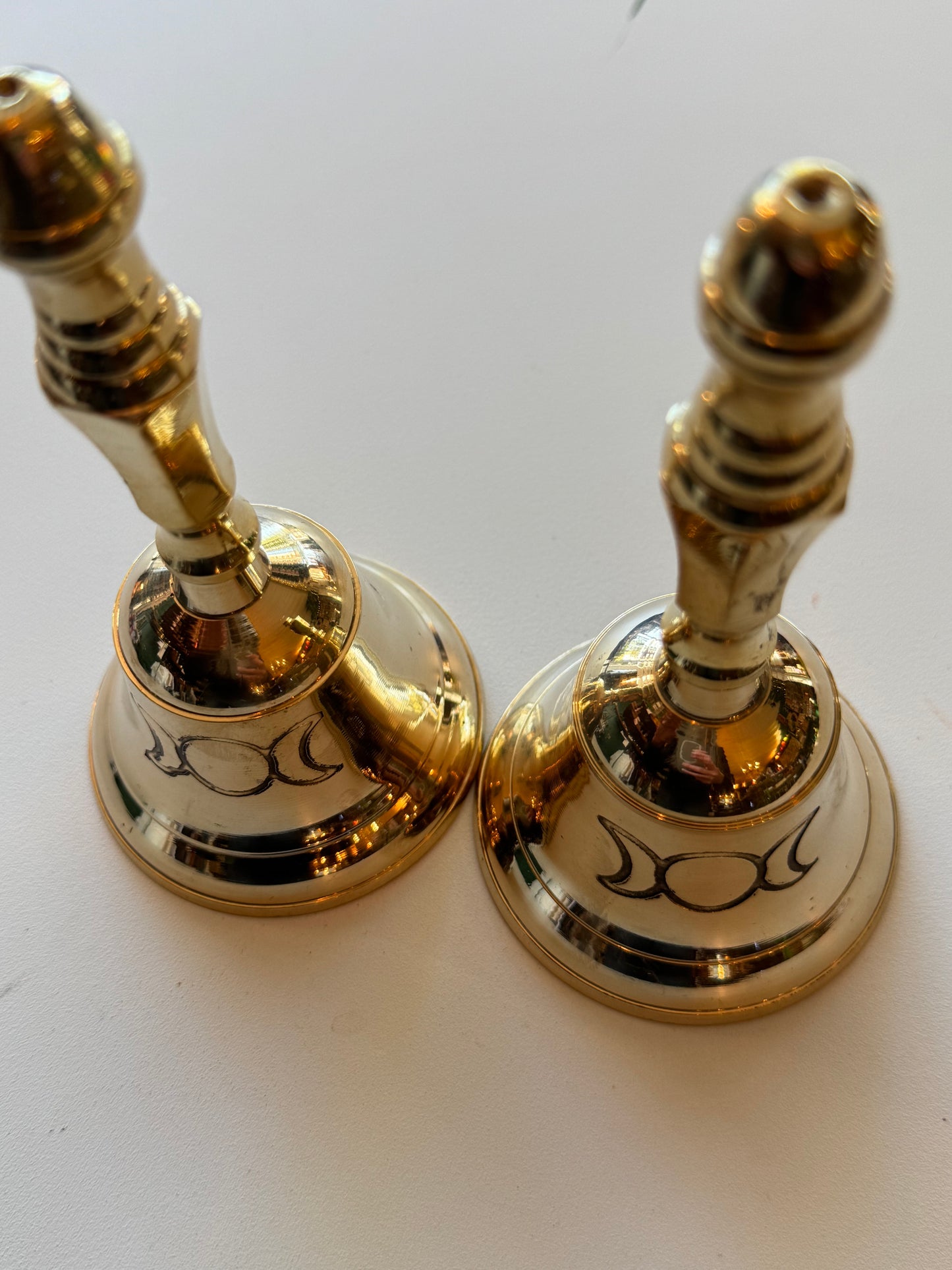 Triple Moon Brass Altar Bell - Moon Room Shop and Wellness