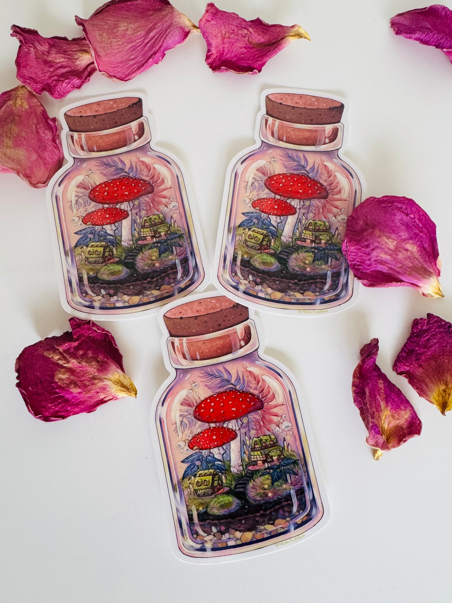Mushroom Terrarium Sticker by Nimasprout - Moon Room Shop and Wellness