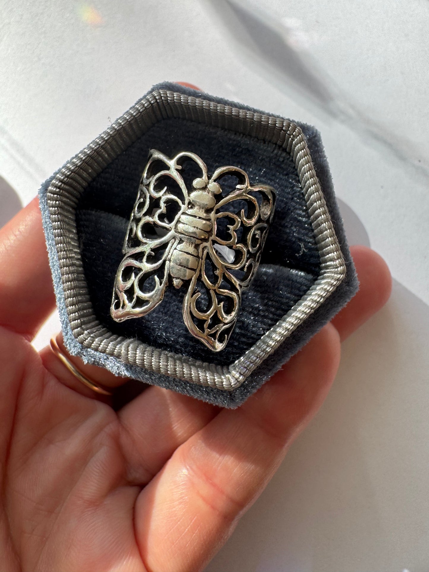 Butterfly Sterling Silver Ring Size 6 - Moon Room Shop and Wellness