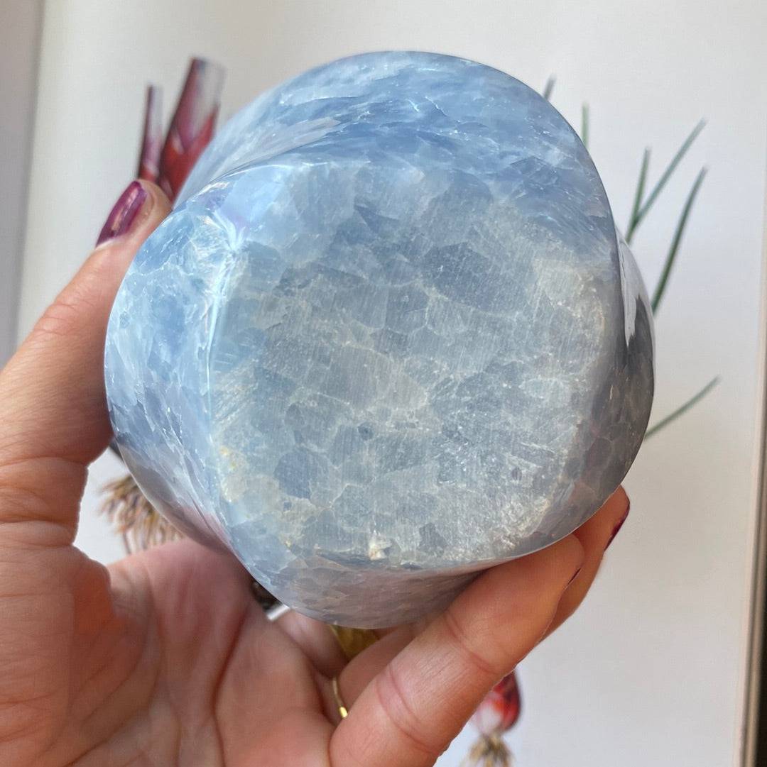 Blue Calcite Flame 1425 Grams - Moon Room Shop and Wellness