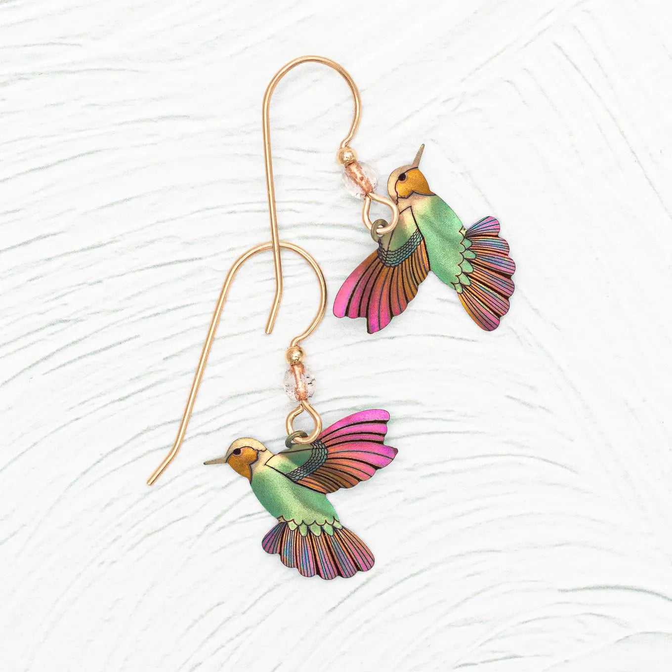 Holly Yashi ~Picaflor Earrings~ Gold Fill (pink/orange) - Moon Room Shop and Wellness