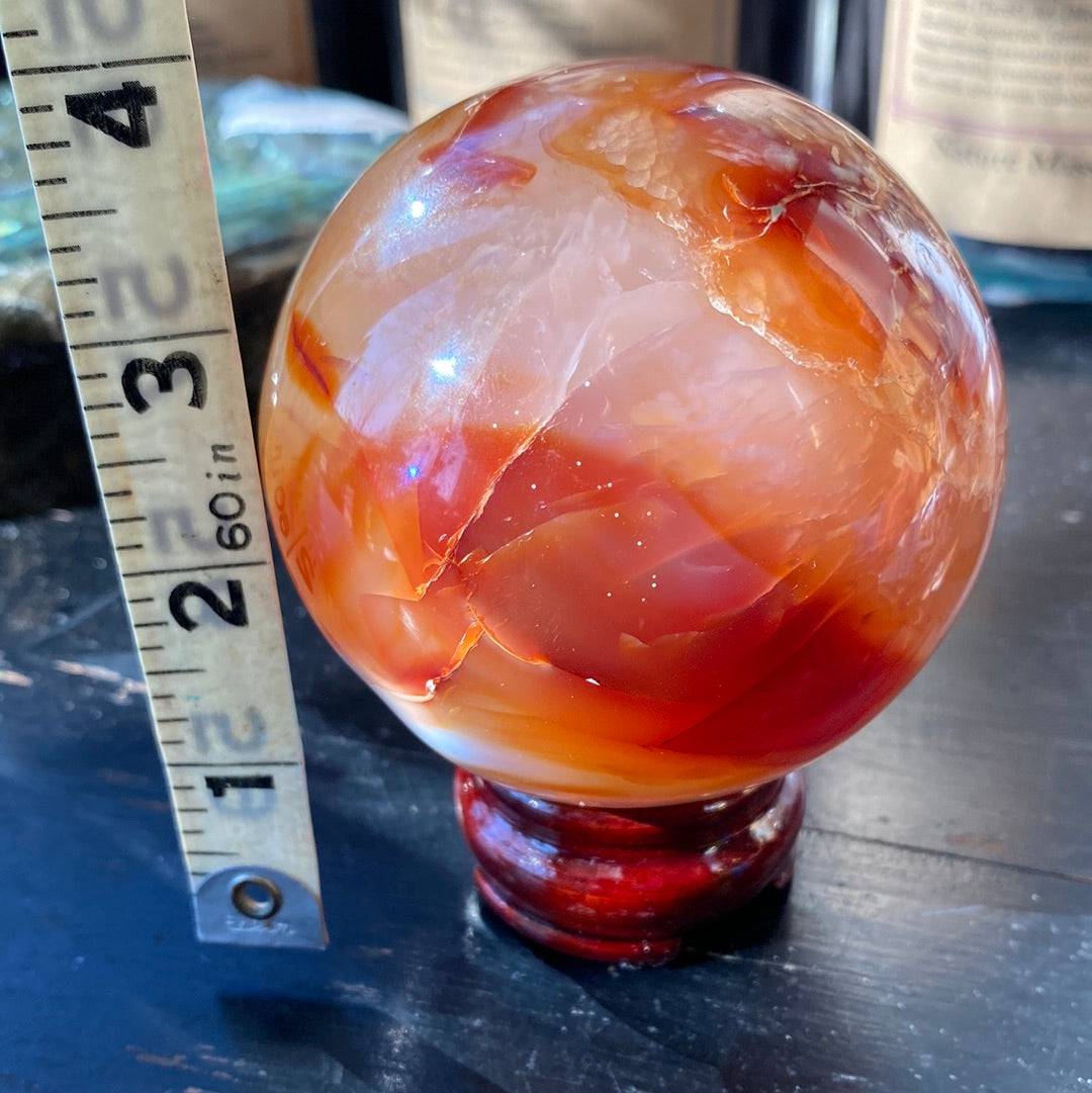 Carnelian Sphere 1.54 lbs - Moon Room Shop and Wellness