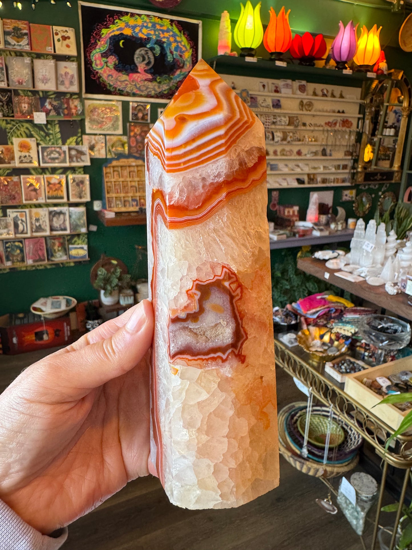 Carnelian Tower w heart :) 1.94 lb