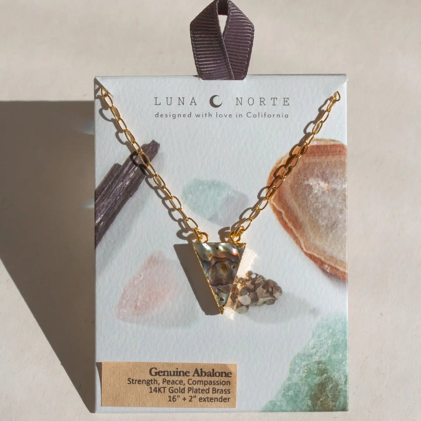 Abalone Tide Necklace -14KT Gold Plated Brass