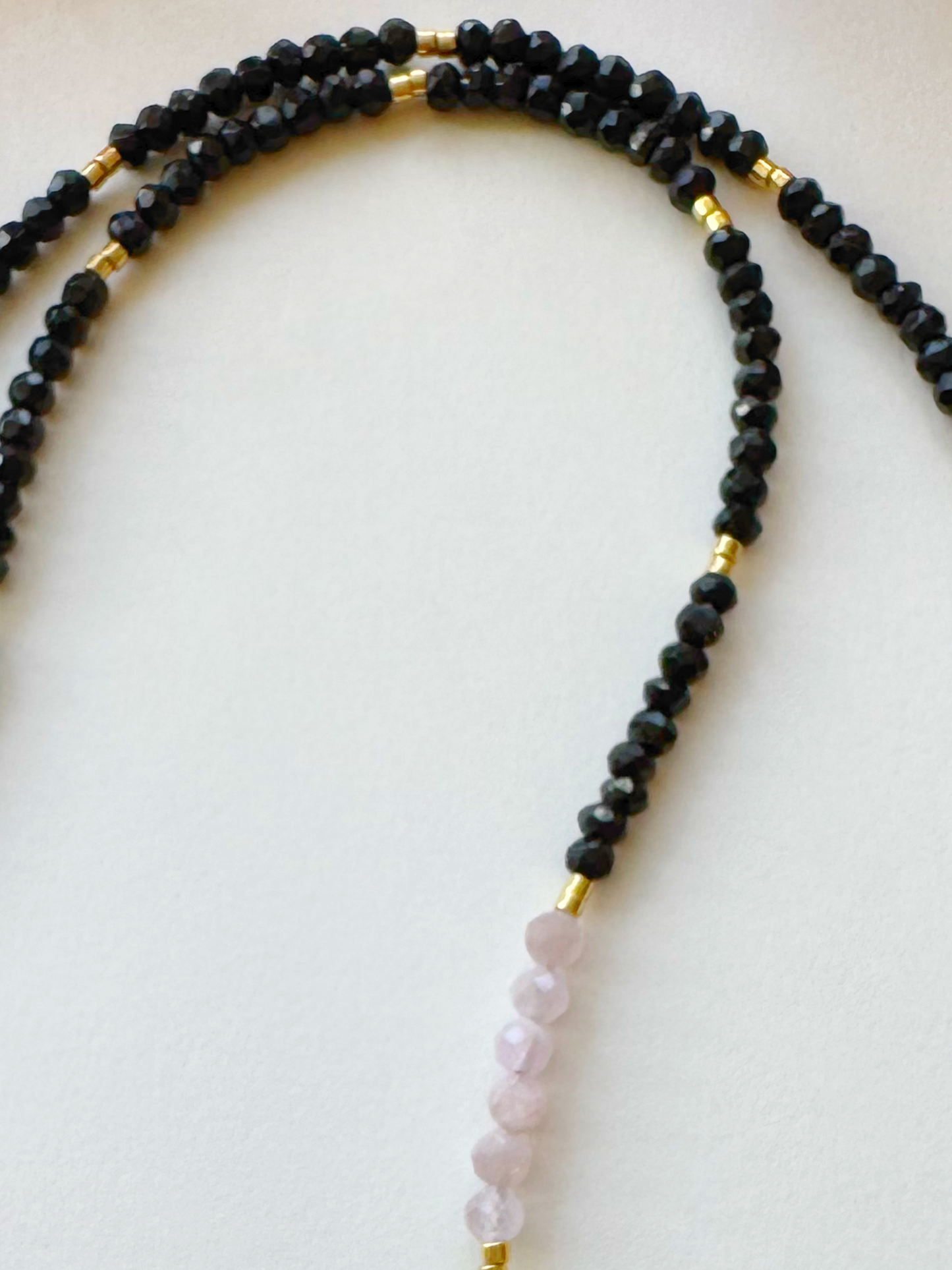 Brass Raven Skull + Peridot + Citrine + Kunzite + Black Tourmaline Gold Fill Handmade Necklace - Moon Room Shop and Wellness