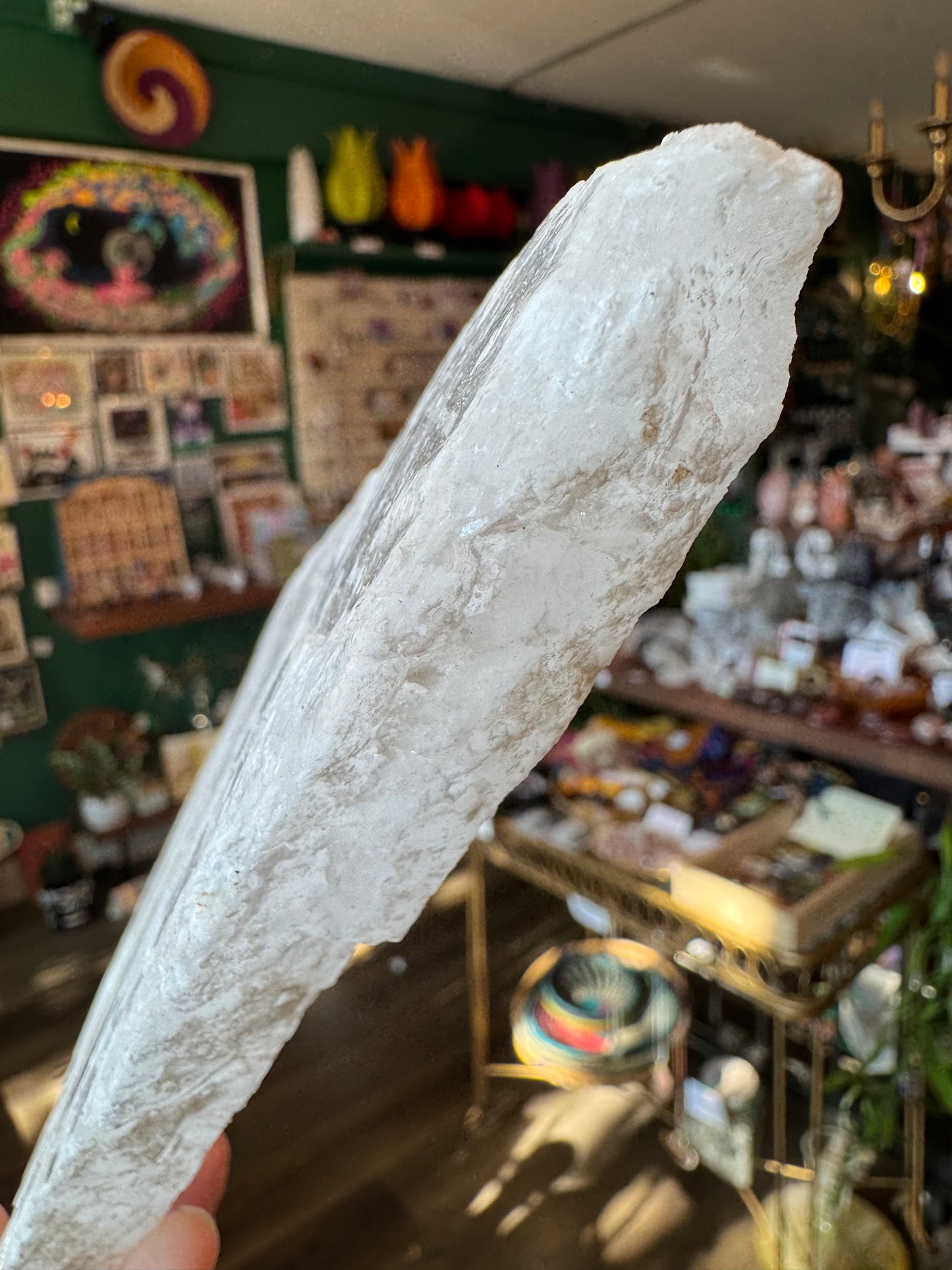 True Selenite Slab/Charging Plate 1.36 lb - Moon Room Shop and Wellness
