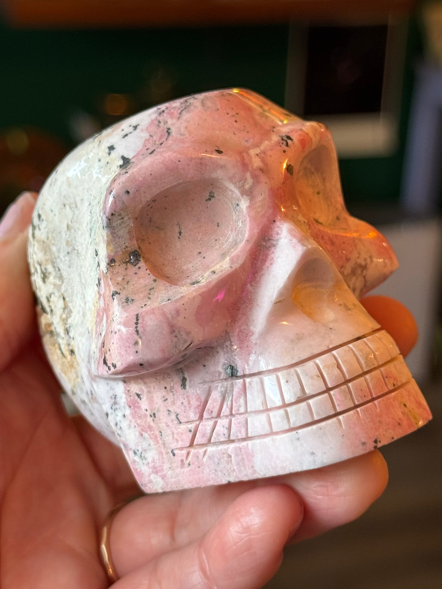 Rhodonite Skull -426 g- Peru - Moon Room Shop and Wellness