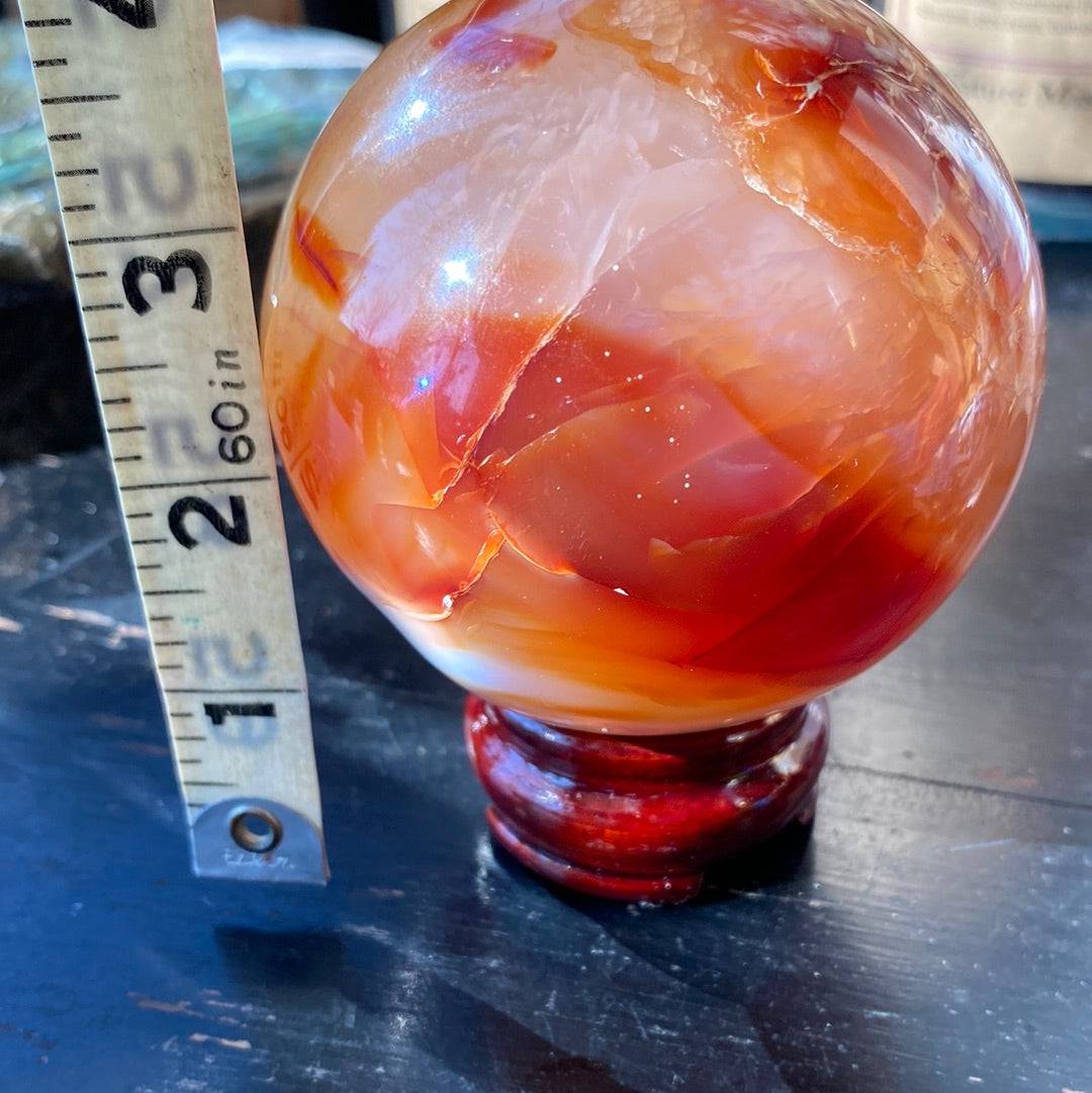 Carnelian Sphere 1.54 lbs - Moon Room Shop and Wellness