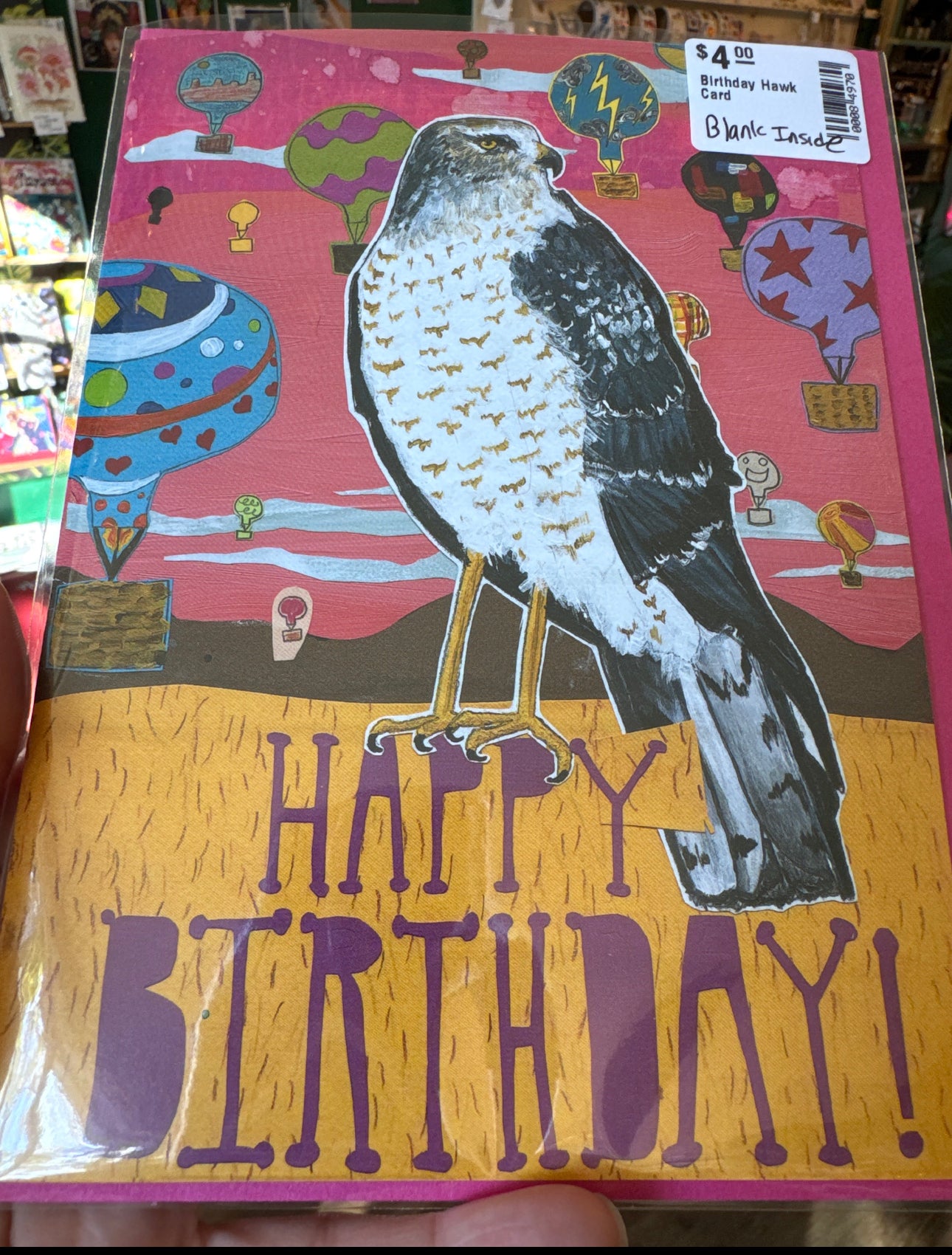 Birthday Hawk Card - Moon Room Shop and Wellness