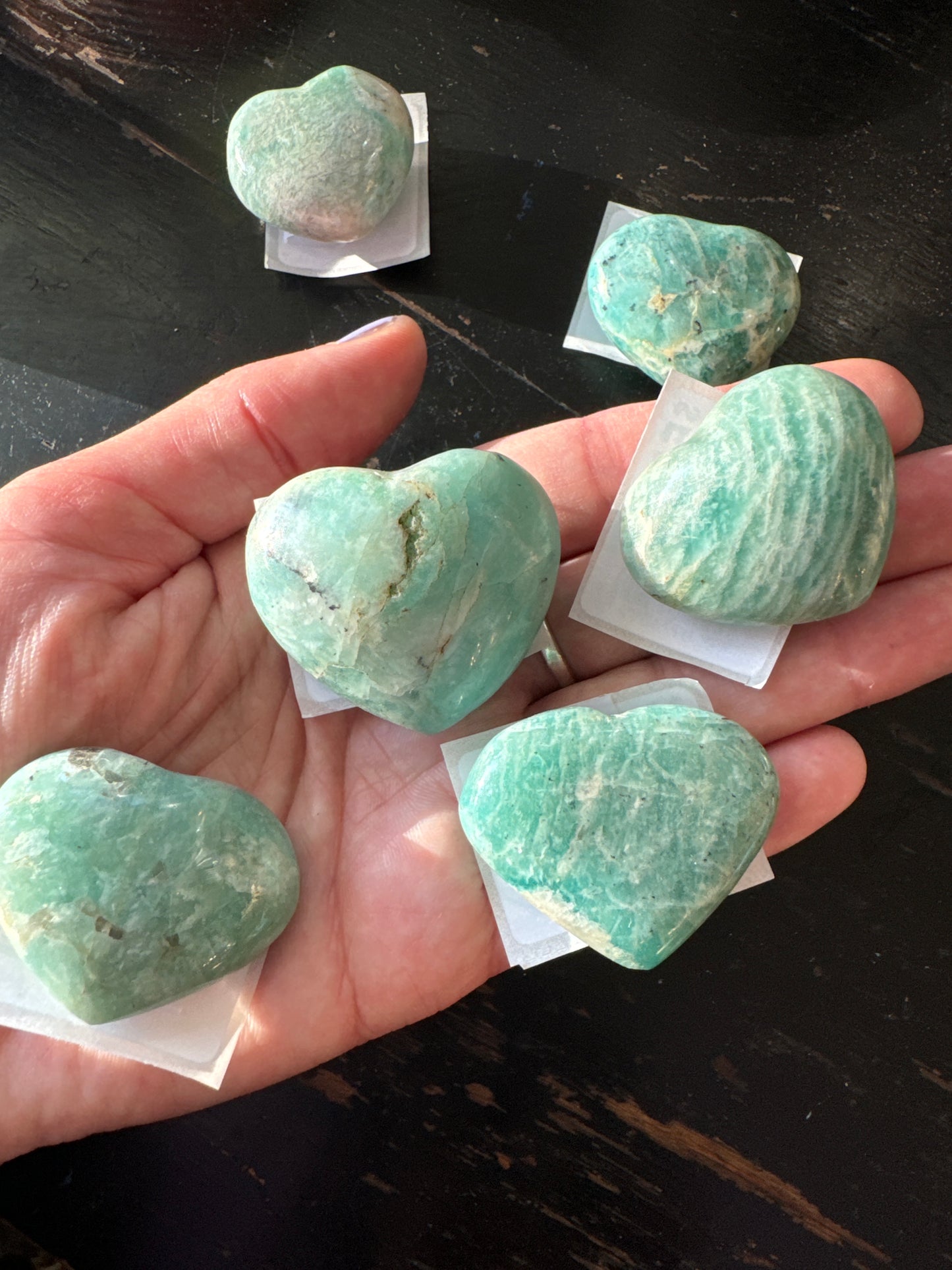 Amazonite Mini Heart - Moon Room Shop and Wellness