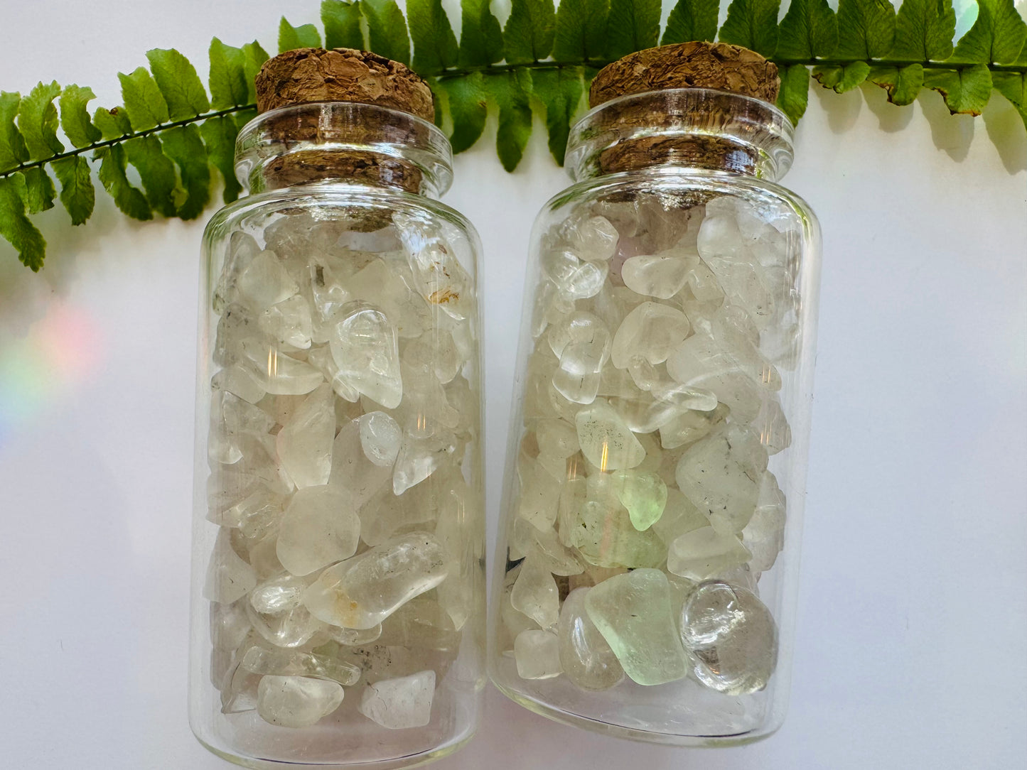 Clear Quartz Gem Chip 25 ml Glass Jar - Moon Room Shop and Wellness