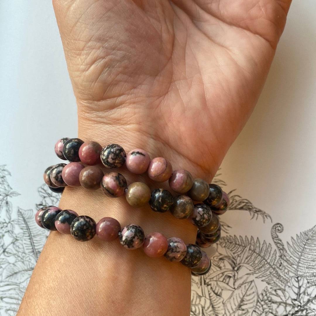 Rhodonite Stretch Bracelet - Moon Room Shop and Wellness