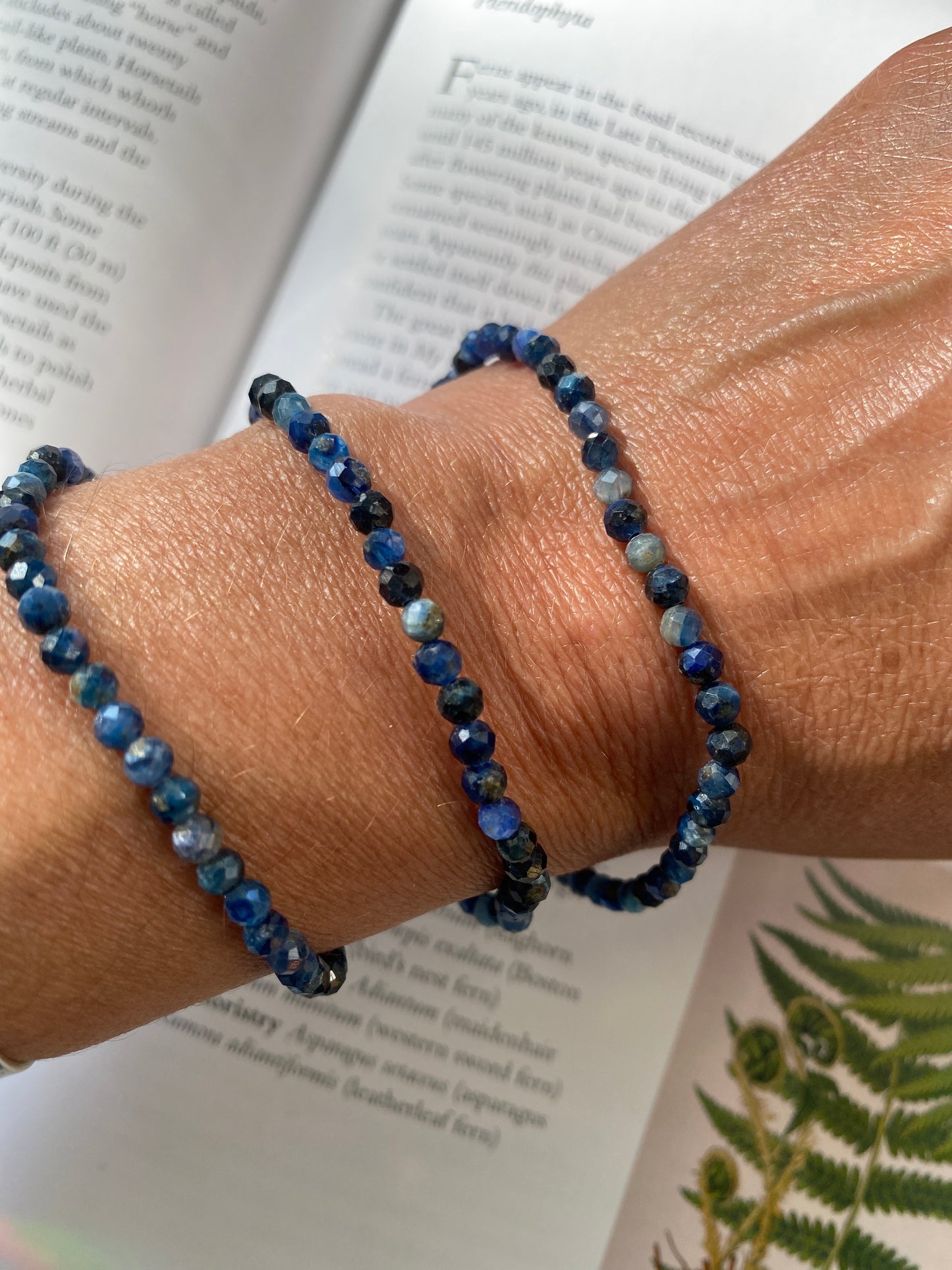 Blue Kyanite Faceted Bracelet 4mm - Moon Room Shop and Wellness
