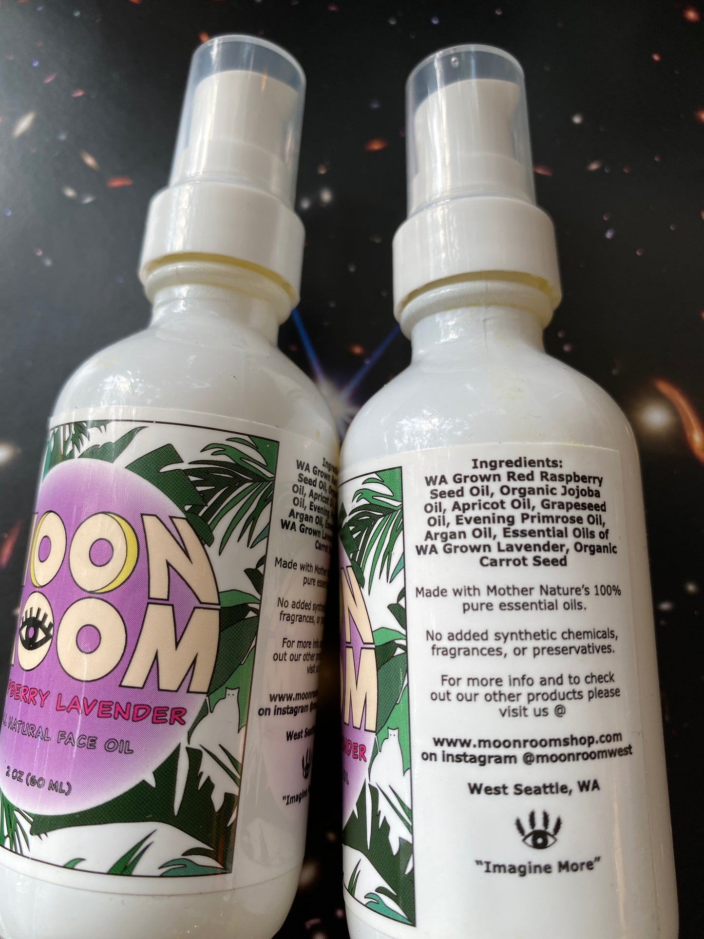 Moon Room Raspberry Lavender Face Oil 2oz - Moon Room Shop and Wellness