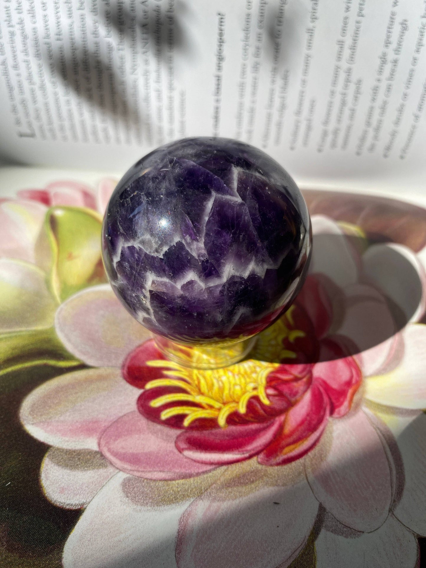 Chevron Amethyst Sphere 174 g - Moon Room Shop and Wellness