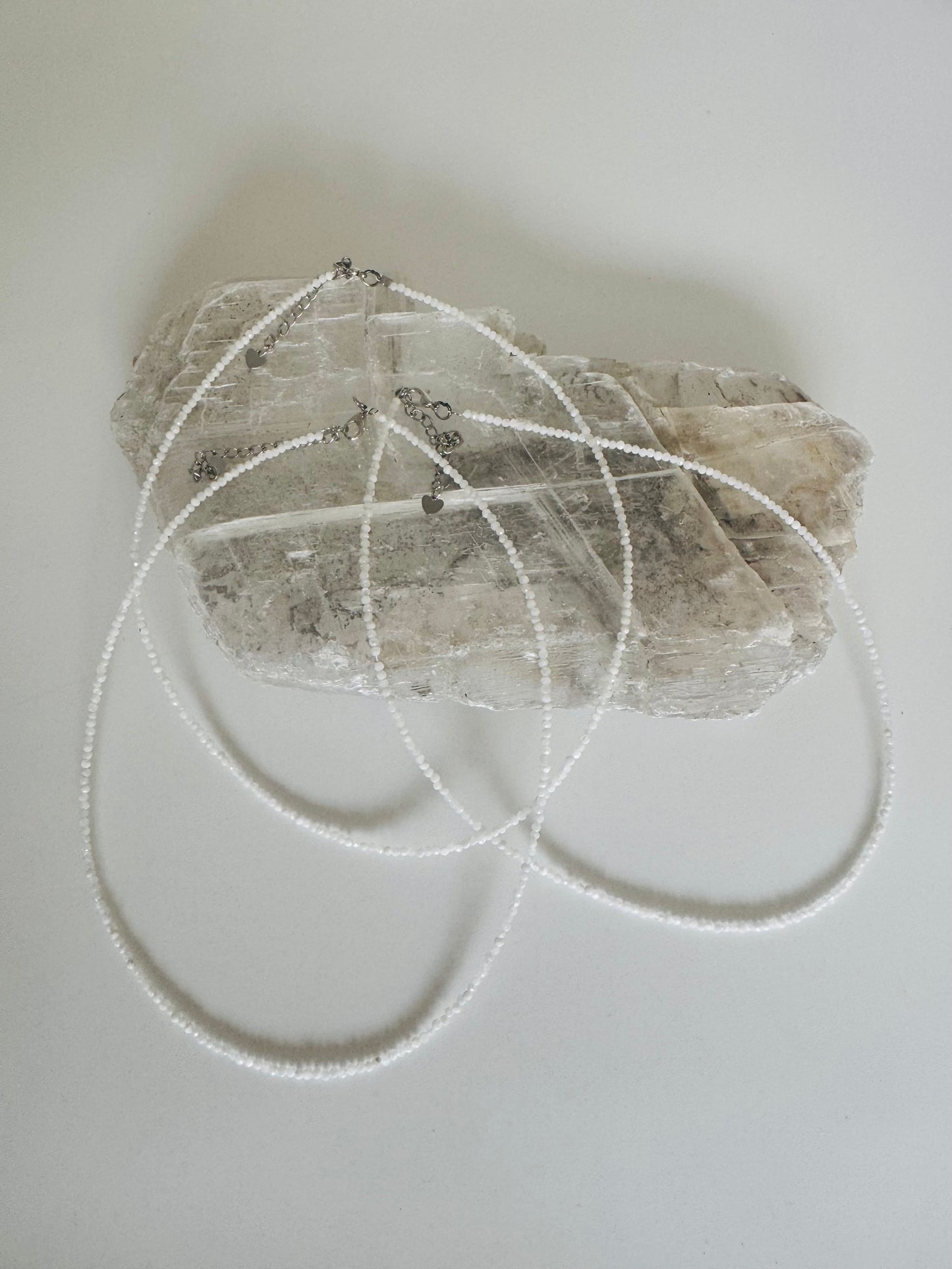 Moonstone Adjustable Choker Necklace -Stainless Steel - Moon Room Shop and Wellness