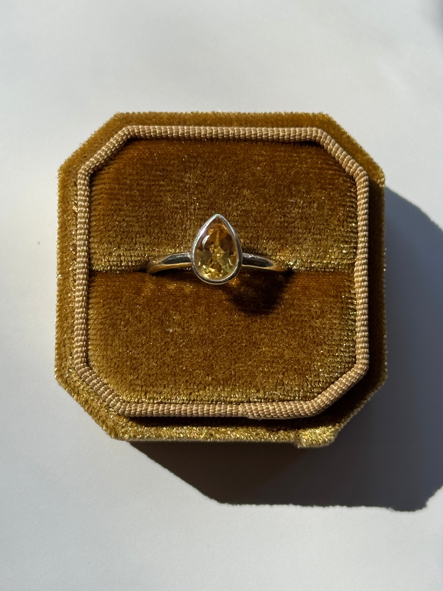 Citrine Sterling Silver Ring Size 9