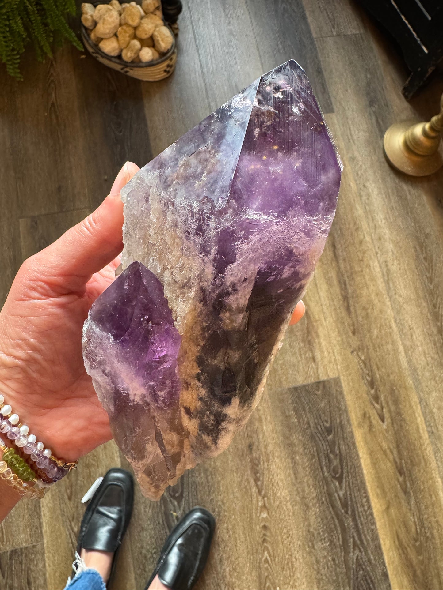 Amethyst Double Point Spear Dragons Tooth Spear 2.75 lb - Moon Room Shop and Wellness