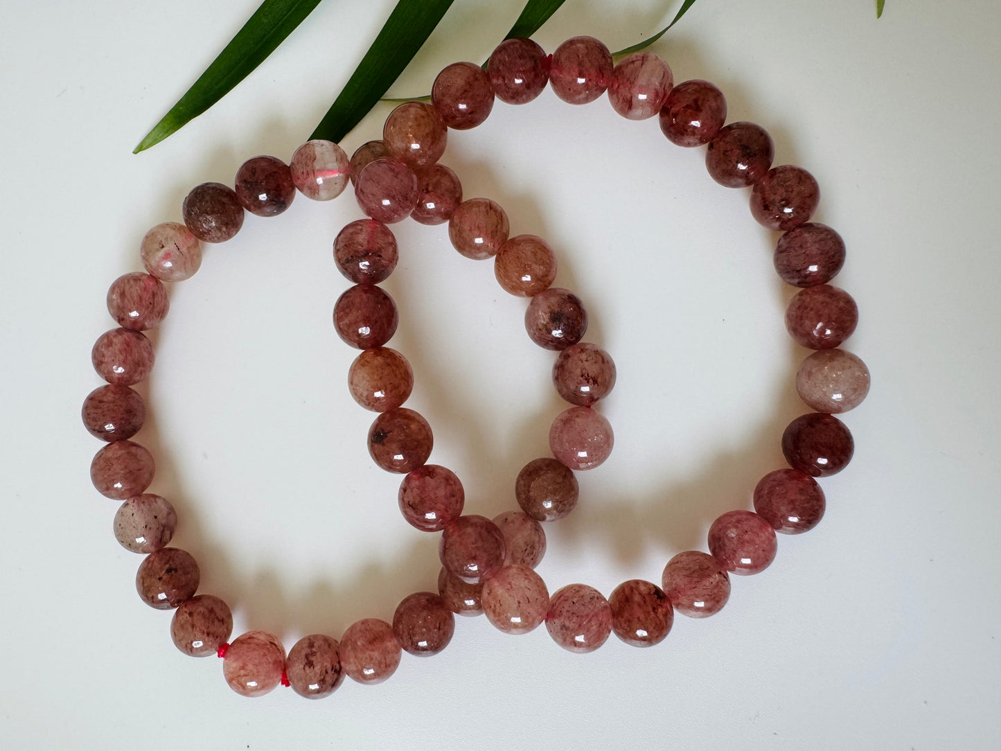 Strawberry Quartz Stretch Bracelet 8mm - Moon Room Shop and Wellness