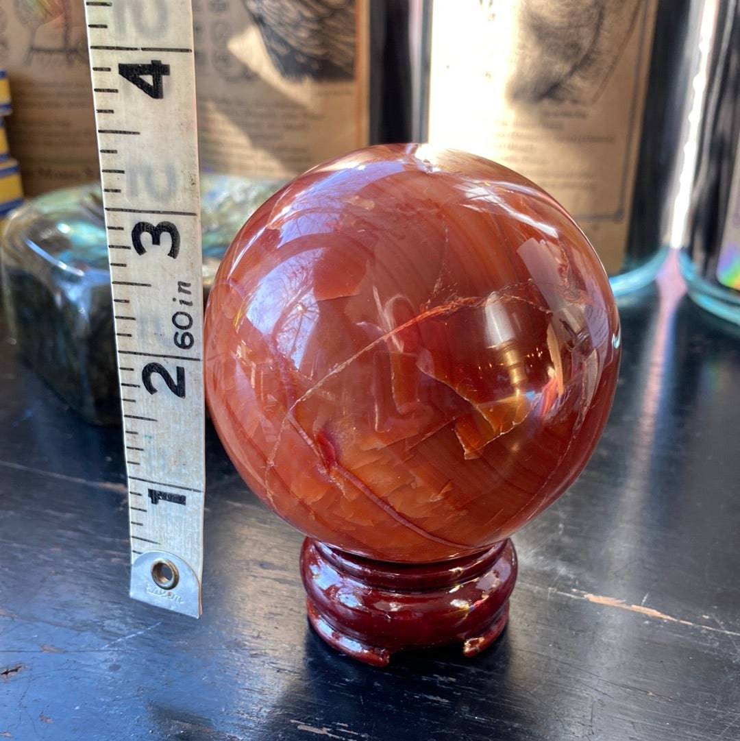 Carnelian Sphere 1.43 lbs - Moon Room Shop and Wellness
