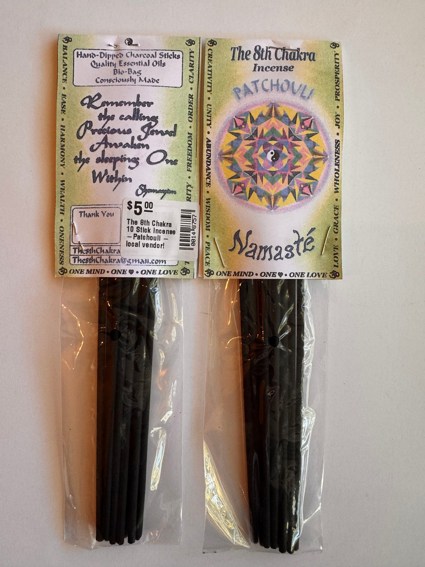 The 8th Chakra 10 Stick Incense -Patchouli - local vendor! - Moon Room Shop and Wellness