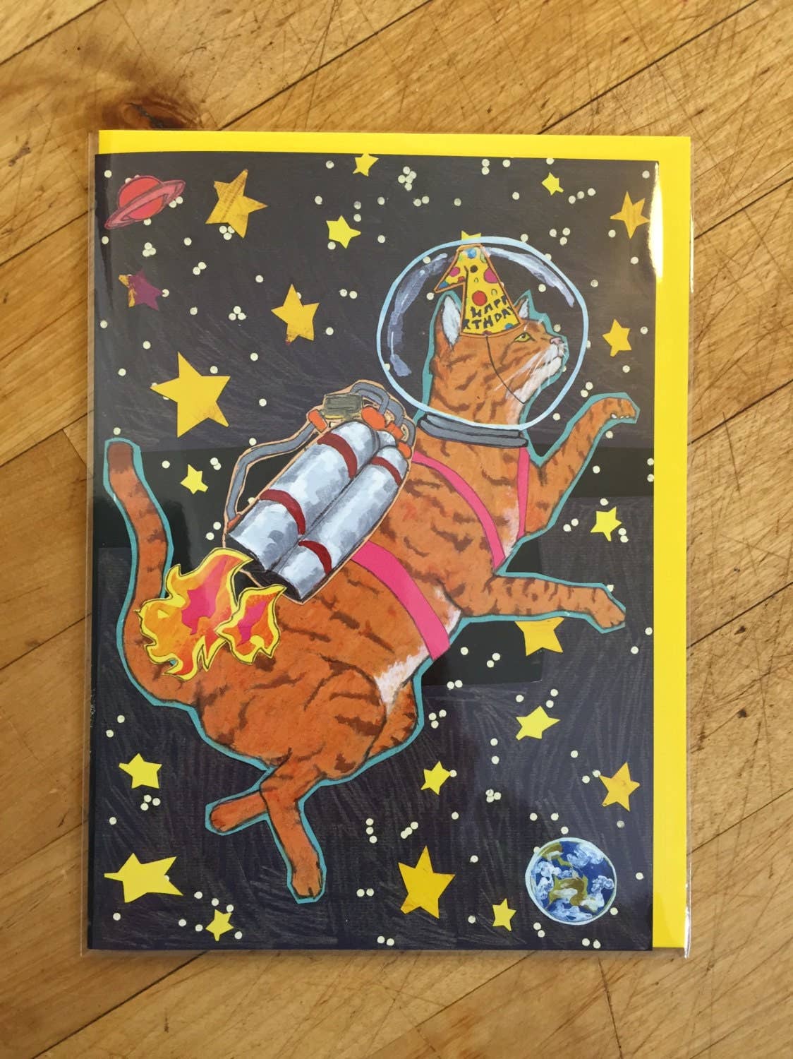 Astro Cat Birthday Card - Moon Room Shop and Wellness