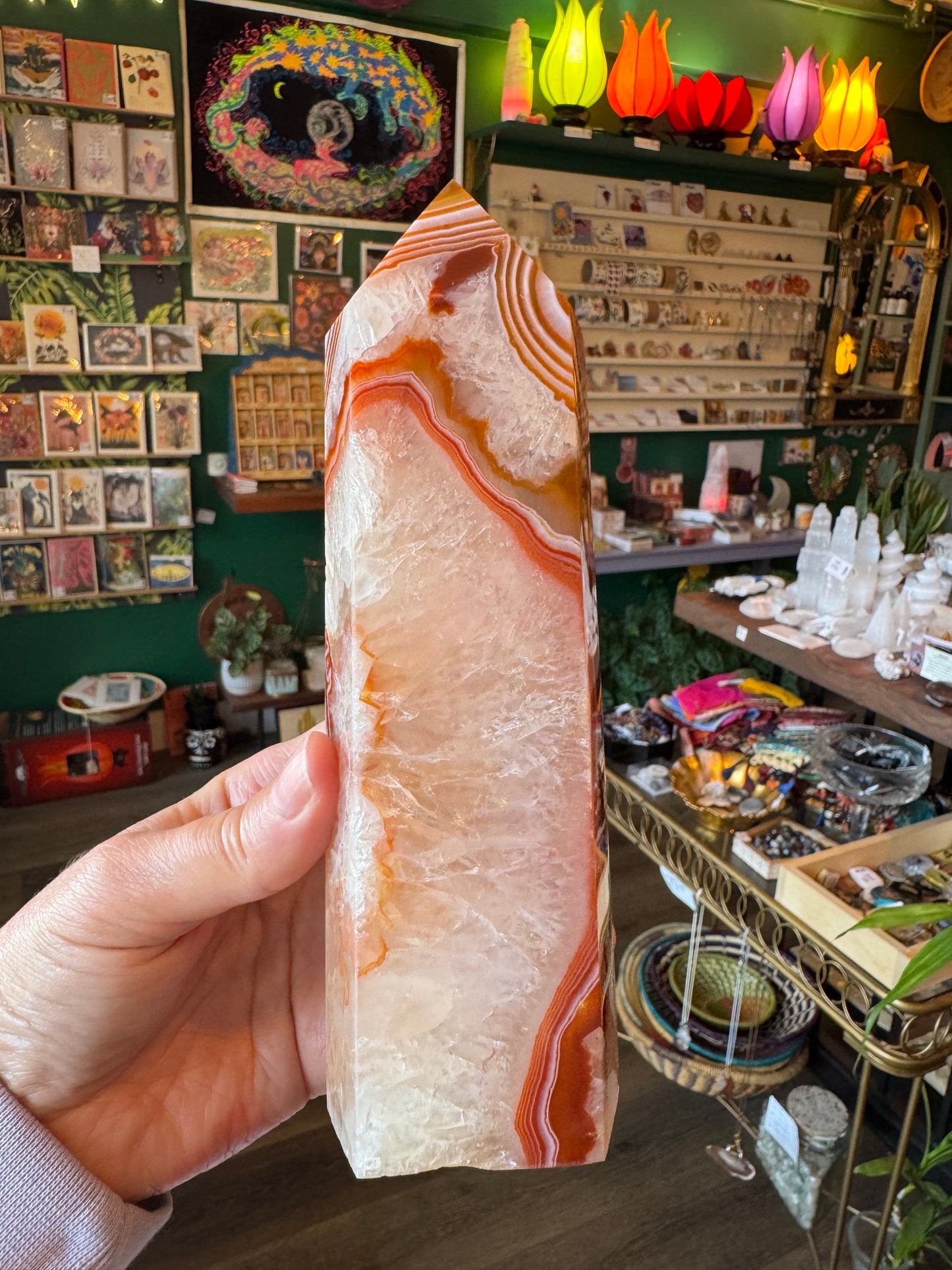 Carnelian Tower w heart :) 1.94 lb