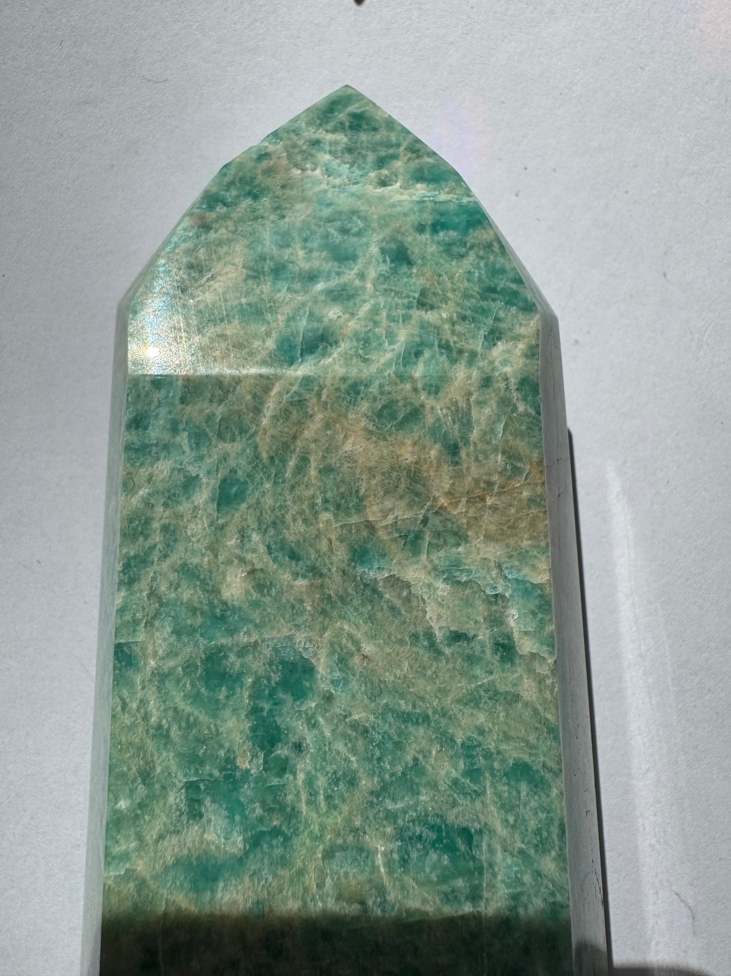 Amazonite Tower 437 g- Brazil Beauty!