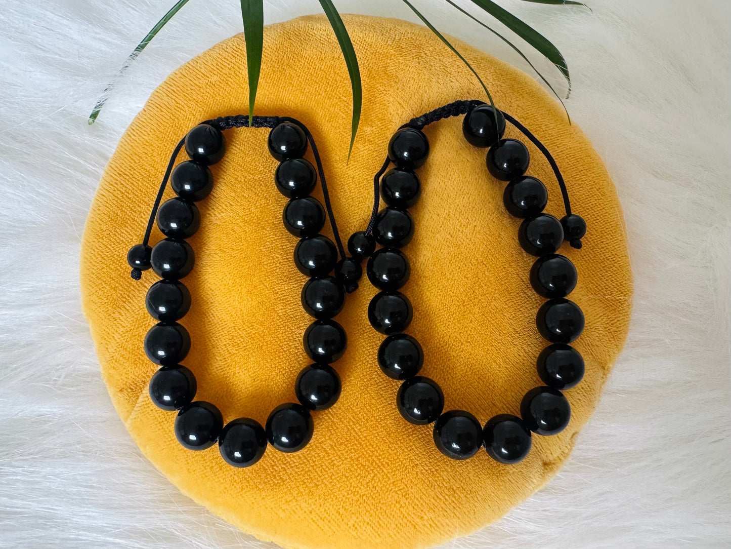 Black Tourmaline Grade A ++Adjustable Bracelet 10 mm - Moon Room Shop and Wellness