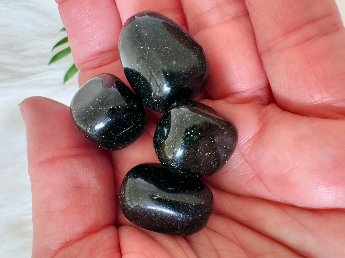 Green Goldstone Tumbled - Moon Room Shop and Wellness