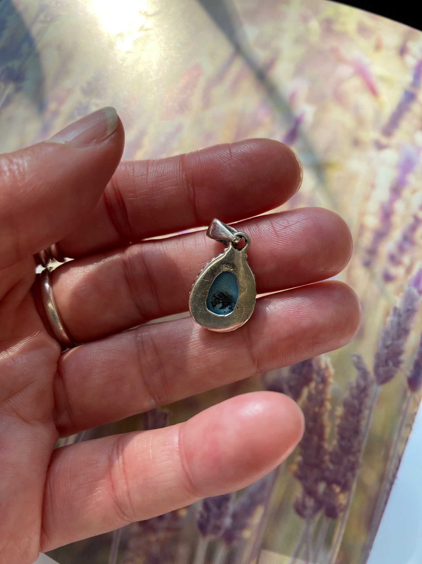Golden Hill Turquoise Sterling Silver Pendant - Moon Room Shop and Wellness