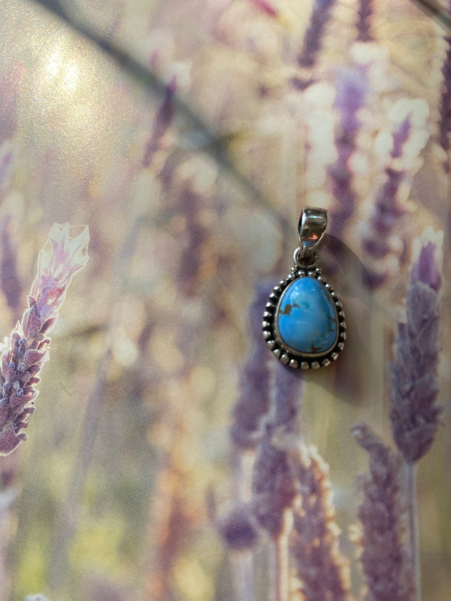 Golden Hill Turquoise Sterling Silver Pendant - Moon Room Shop and Wellness
