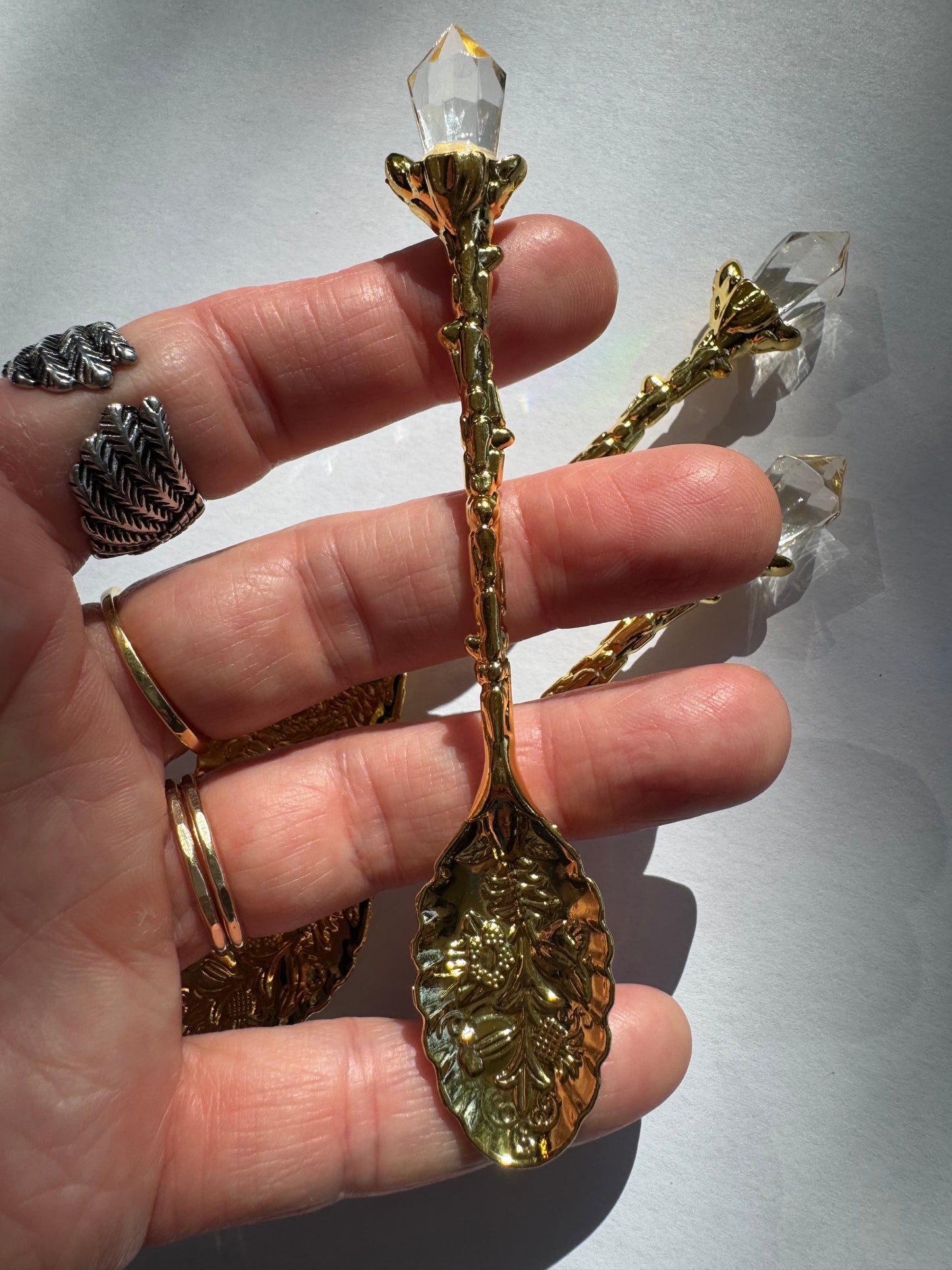 Gold Ritual Spoon- Do Not Get Wet- Alloy Spoon - Moon Room Shop and Wellness