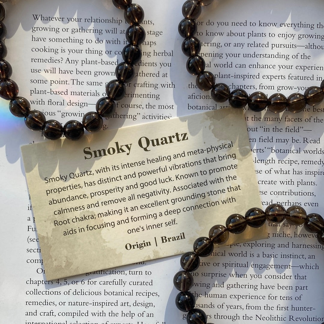 Smoky Quartz Stretch Bracelet - Moon Room Shop and Wellness