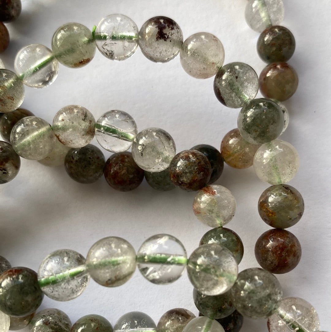 Garden Quartz/Lodolite Stretch Bracelet 8mm - Moon Room Shop and Wellness