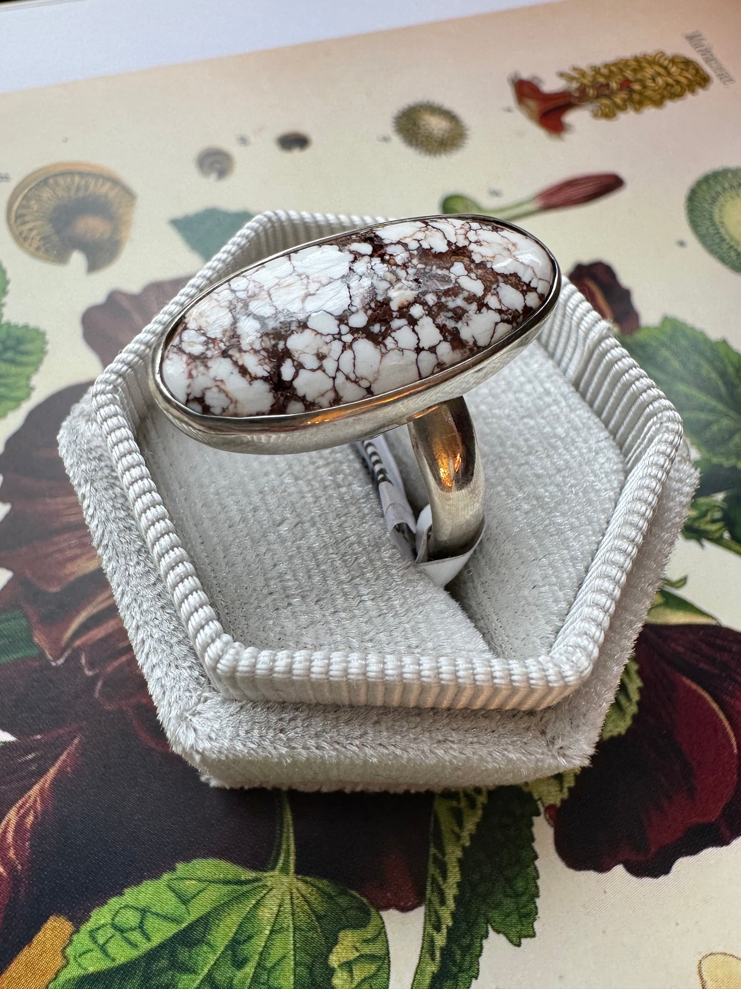 Wild Horse Jasper Sterling Silver Ring Adjustable Ring - Moon Room Shop and Wellness