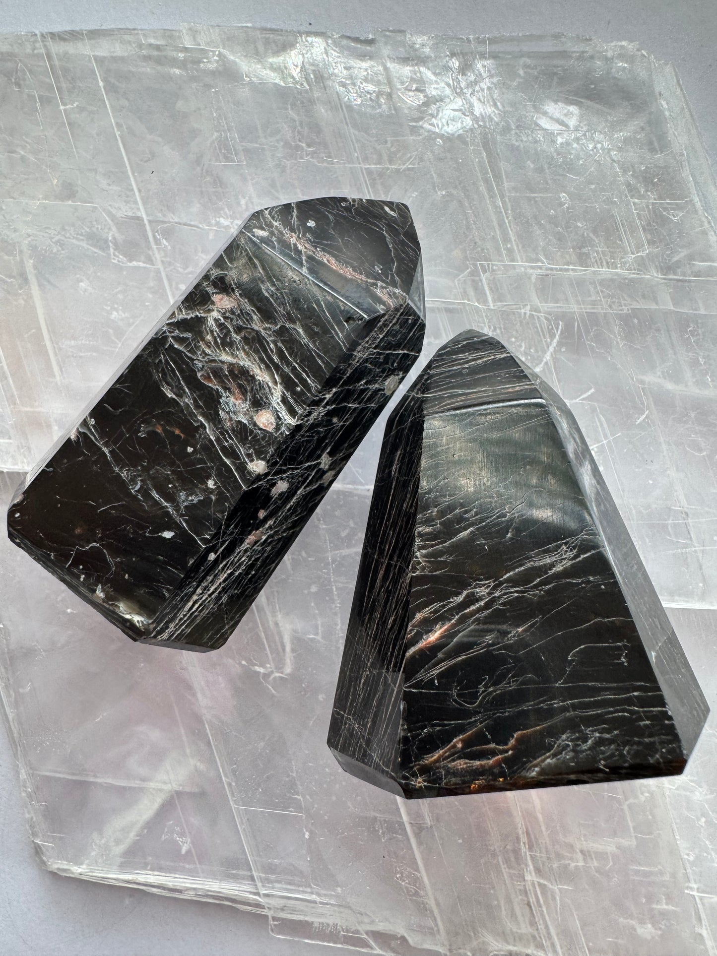 Black Tourmaline w Iron Mini Tower 70-80 g - Moon Room Shop and Wellness