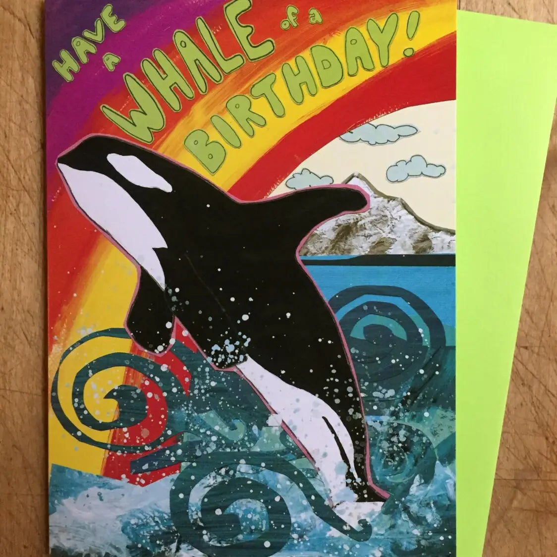 Whale of a Birthday Card- Blank Inside - Moon Room Shop and Wellness