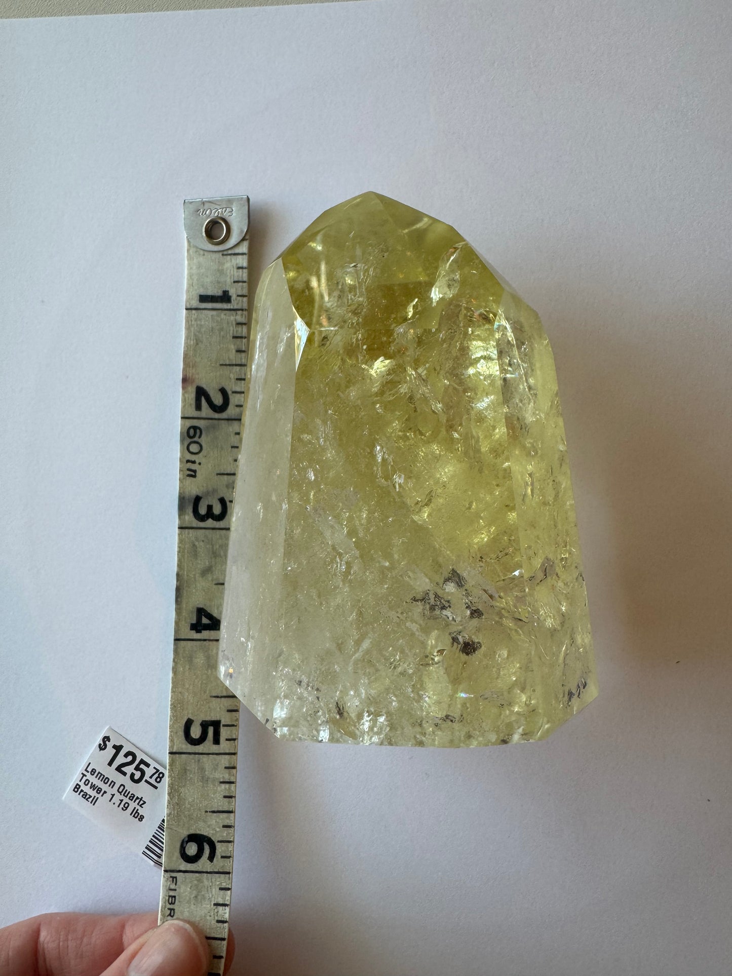 Lemon Quartz Tower 1.19 lbs Brazil