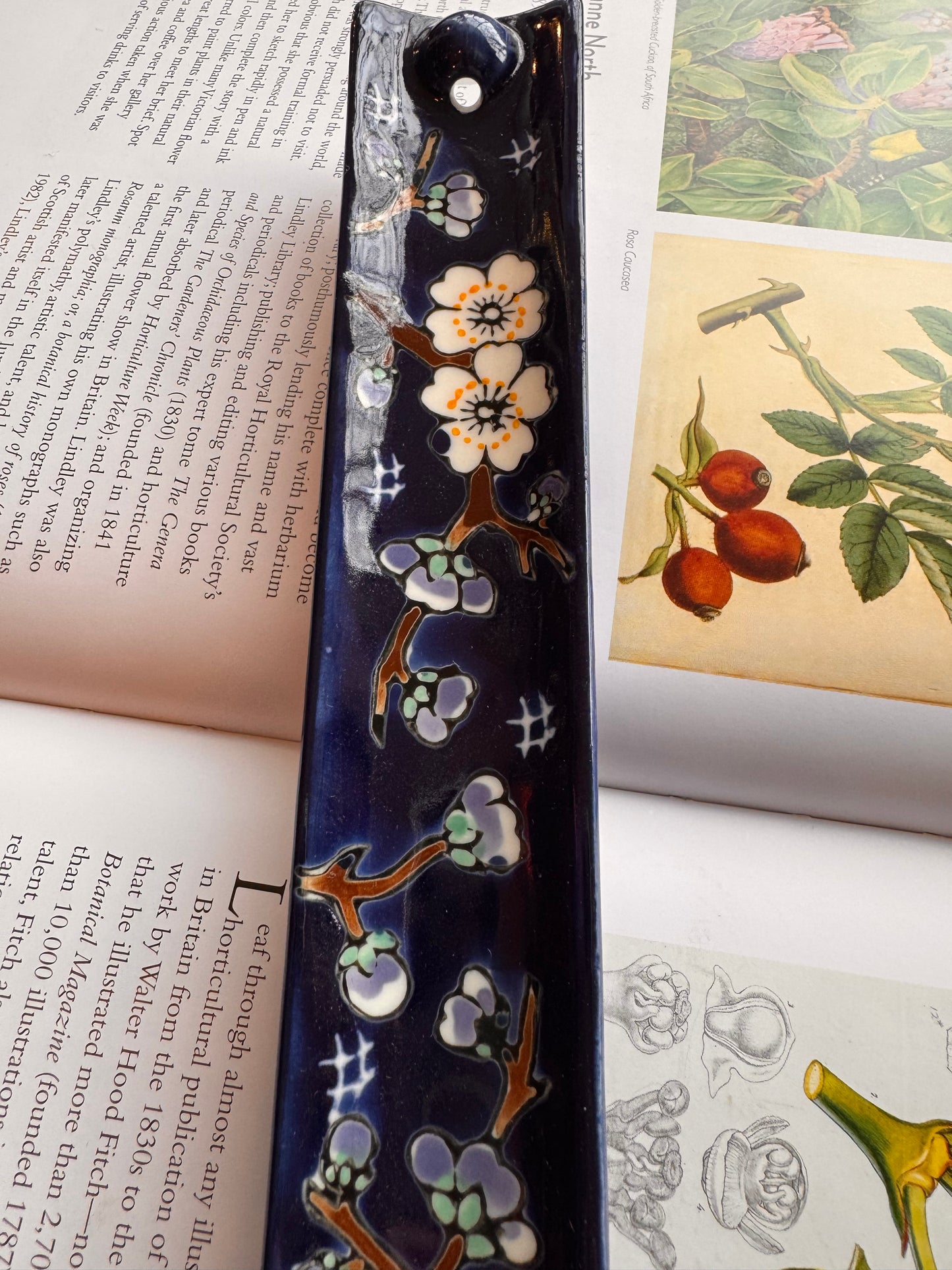Plum Blossoms Ceramic Incense Holder - Moon Room Shop and Wellness
