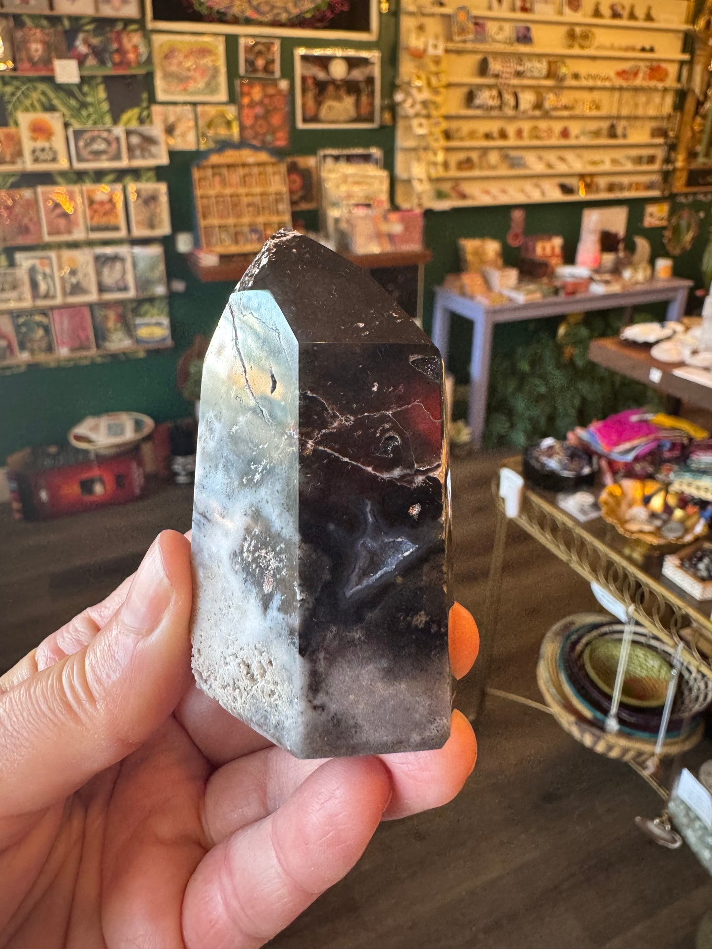 Chalcedony & Druzy Quartz Tower 167 g Brazil